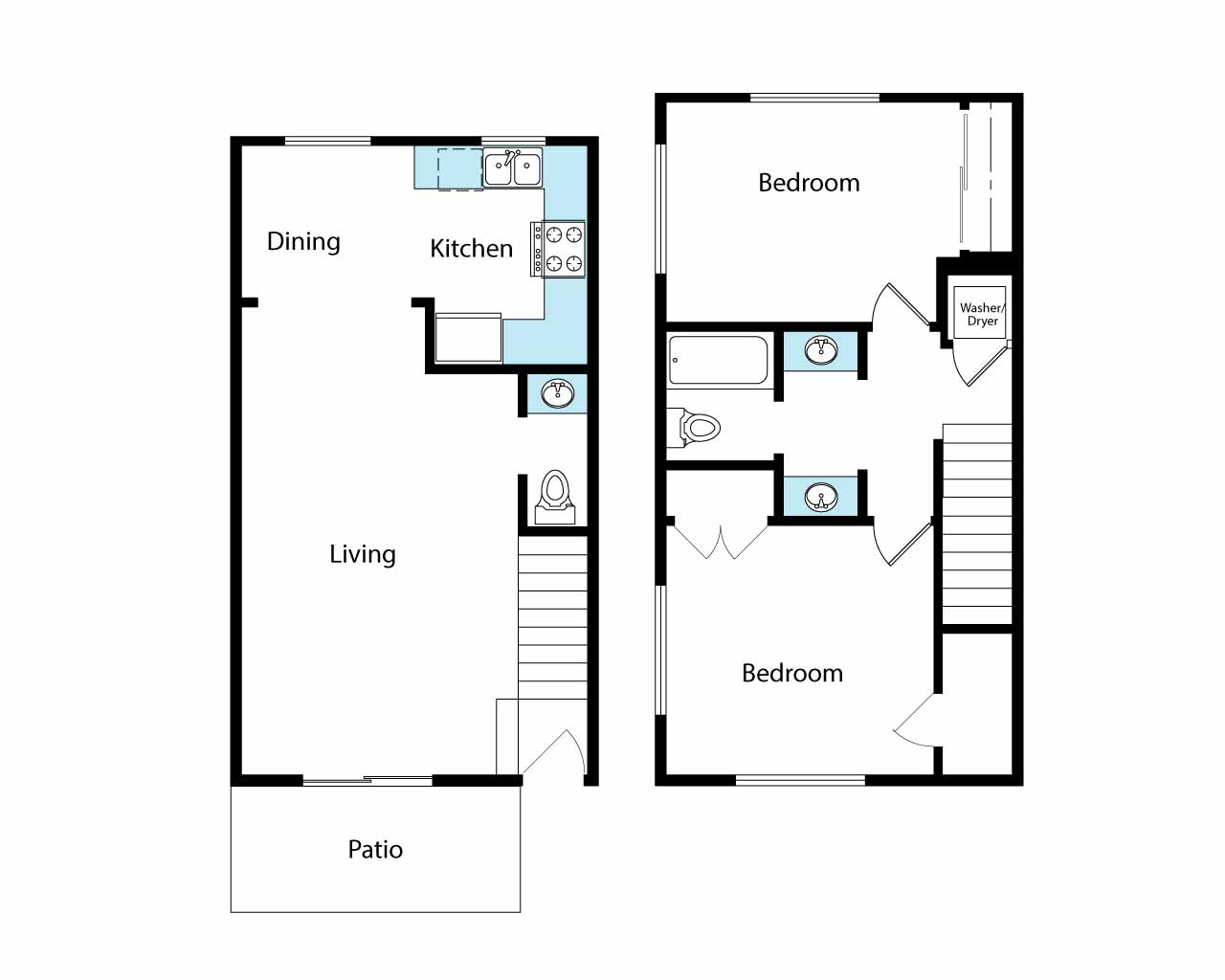 2 Bedroom Layout